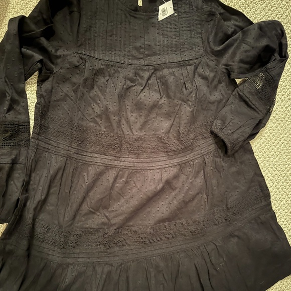 NWT: old navy Long-Sleeve Pintucked Clip-Dot Mini Swing Dress $54 - Picture 5 of 6